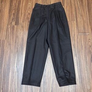 Lauren Ralph Lauren Black 100% Wool Pleated Dress Pants Women’s M Workwear